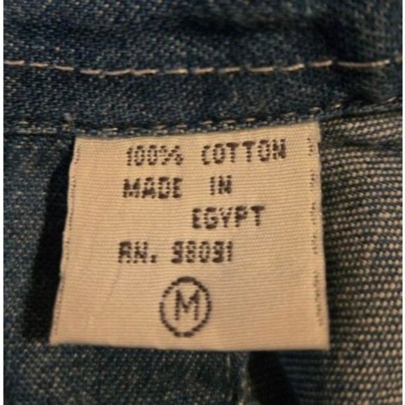 Ladies Medium Adolfo International Denim Shirt - Picture 2 of 4